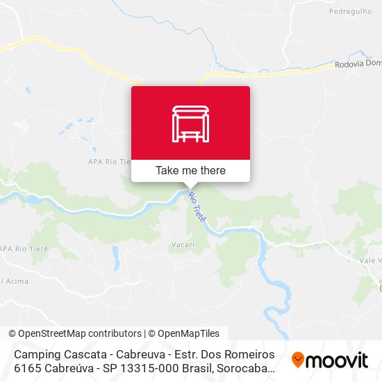 Camping Cascata - Cabreuva - Estr. Dos Romeiros 6165 Cabreúva - SP 13315-000 Brasil map