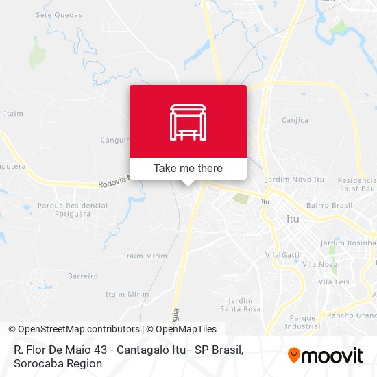 Mapa R. Flor De Maio 43 - Cantagalo Itu - SP Brasil