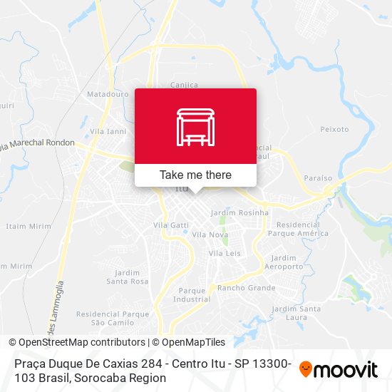 Mapa Praça Duque De Caxias 284 - Centro Itu - SP 13300-103 Brasil