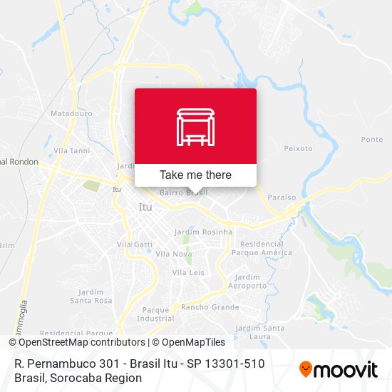 R. Pernambuco 301 - Brasil Itu - SP 13301-510 Brasil map