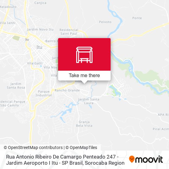 Rua Antonio Ribeiro De Camargo Penteado 247 - Jardim Aeroporto I Itu - SP Brasil map
