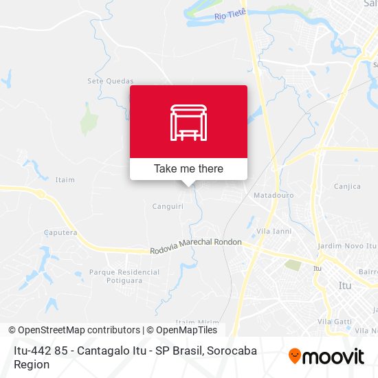 Itu-442 85 - Cantagalo Itu - SP Brasil map