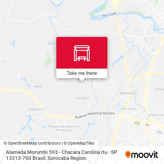 Alameda Morumbi 593 - Chacara Carolina Itu - SP 13313-700 Brasil map
