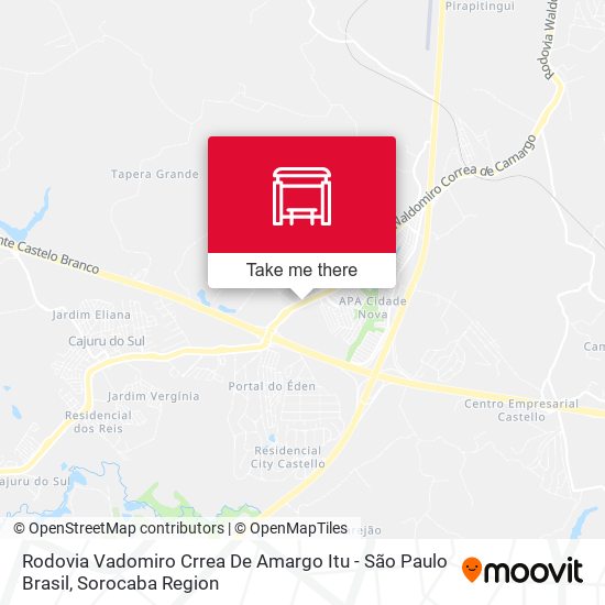 Rodovia Vadomiro Crrea De Amargo Itu - São Paulo Brasil map