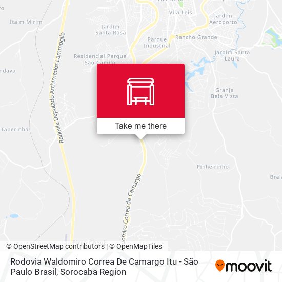 Rodovia Waldomiro Correa De Camargo Itu - São Paulo Brasil map