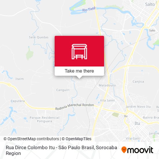 Rua Dirce Colombo Itu - São Paulo Brasil map