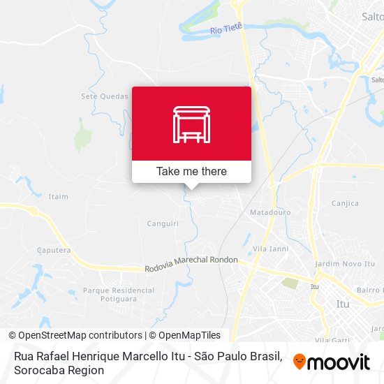 Rua Rafael Henrique Marcello Itu - São Paulo Brasil map