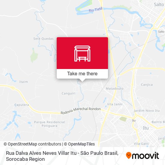 Rua Dalva Alves Neves Villar Itu - São Paulo Brasil map