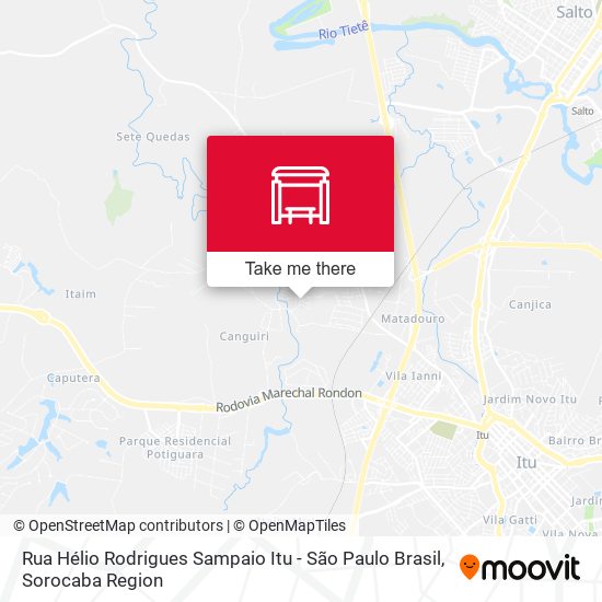 Mapa Rua Hélio Rodrigues Sampaio Itu - São Paulo Brasil