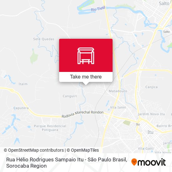 Rua Hélio Rodrigues Sampaio Itu - São Paulo Brasil map