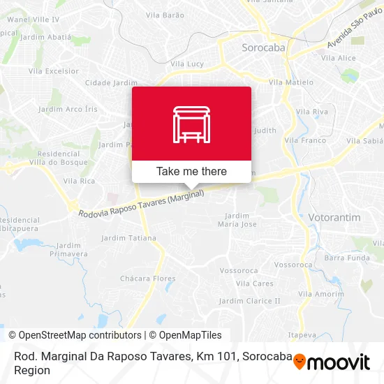 Rod. Marginal Da Raposo Tavares, Km 101 map