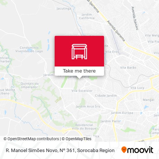 R. Manoel Simões Novo, Nº 361 map