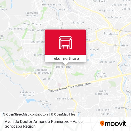 Avenida Doutor Armando Pannunzio - Valec map