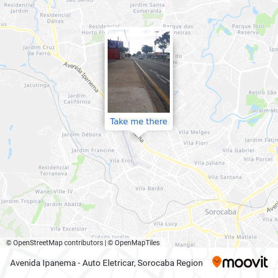 Avenida Ipanema - Auto Eletricar map
