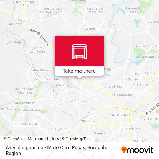 Avenida Ipanema - Moto Ocm Peças map