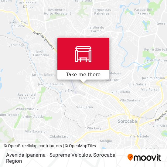 Avenida Ipanema - Supreme Veículos map