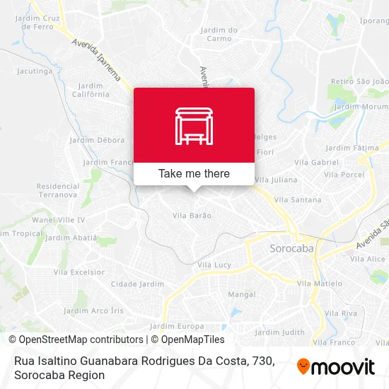 Rua Isaltino Guanabara Rodrigues Da Costa, 730 map