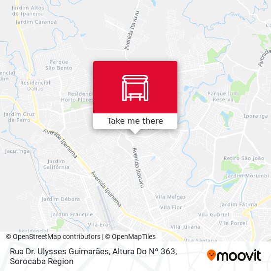Rua  Dr. Ulysses Guimarães, Altura Do Nº 363 map