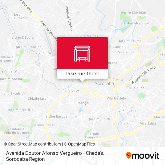 Mapa Avenida Doutor Afonso Vergueiro - Cheda's