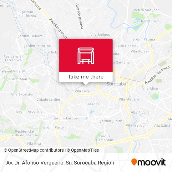 Av. Dr. Afonso Vergueiro, Sn map