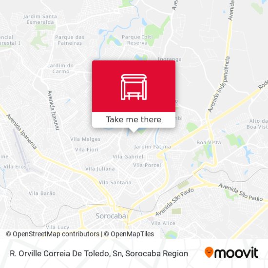 Mapa R. Orville Correia De Toledo, Sn