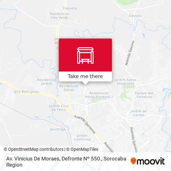 Av. Vinícius De Moraes, Defronte Nº 550. map