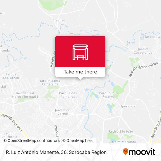R. Luiz Antônio Manente, 36 map