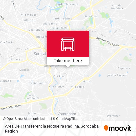 Área De Transferência Nogueira Padilha map