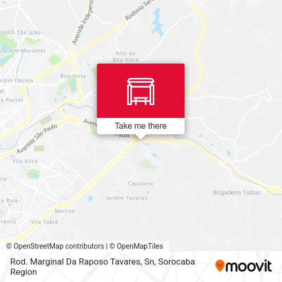Rod. Marginal Da Raposo Tavares, Sn map