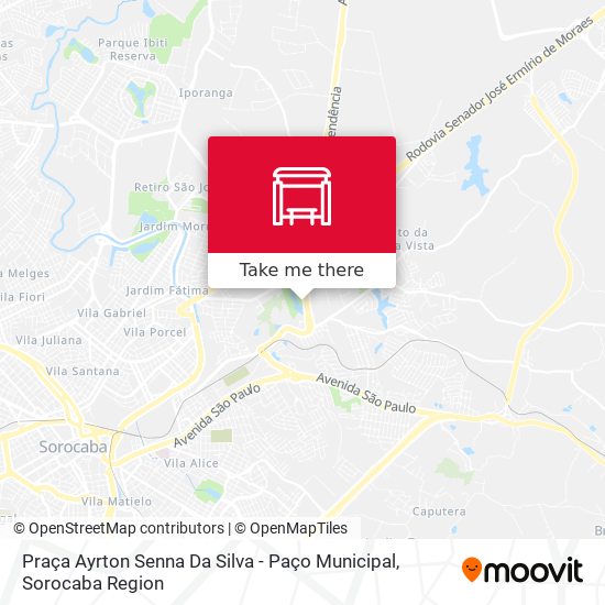 Mapa Praça Ayrton Senna Da Silva - Paço Municipal