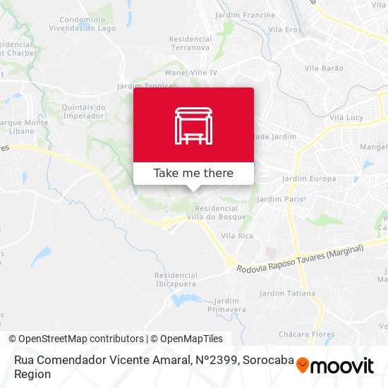 Mapa Rua  Comendador Vicente Amaral, Nº2399