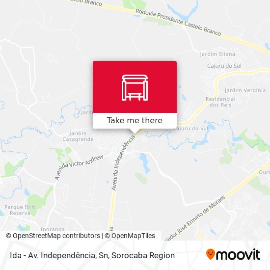 Ida - Av. Independência, Sn map
