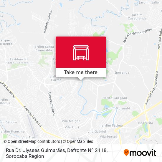 Rua  Dr. Ulysses Guimarães, Defronte Nº 2118 map