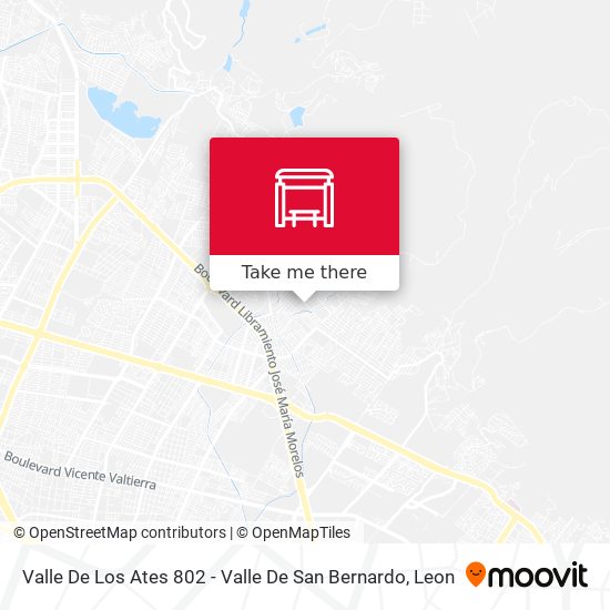Valle De Los Ates 802  - Valle De San Bernardo map