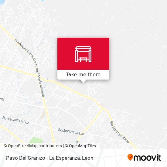 Paso Del Granizo - La Esperanza map