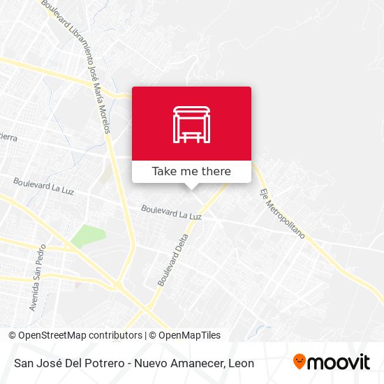 San José Del Potrero - Nuevo Amanecer map
