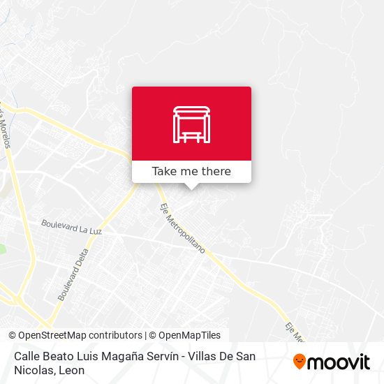 Calle Beato Luis Magaña Servín - Villas De San Nicolas map