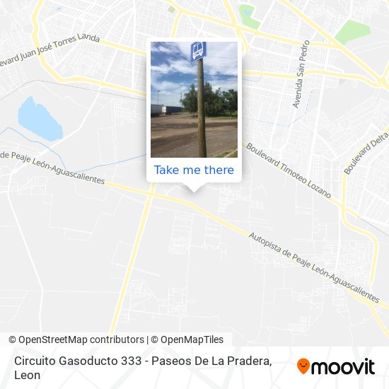 Mapa de Circuito Gasoducto 333 - Paseos De La Pradera