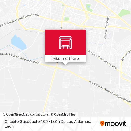 Mapa de Circuito Gasoducto 105 - León De Los Aldamas