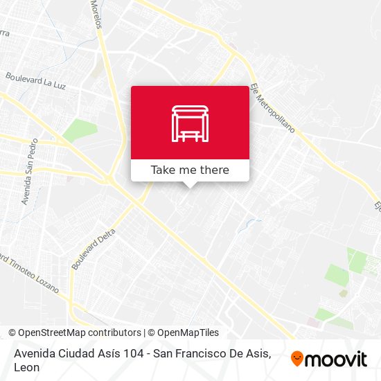 Avenida Ciudad Asís 104 - San Francisco De Asis map