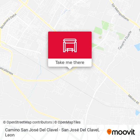 Camino San José Del Clavel - San José Del Clavel map