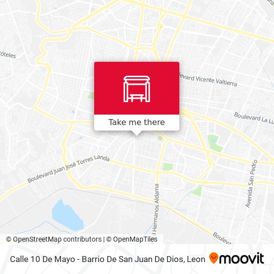 Calle 10 De Mayo - Barrio De San Juan De Dios map