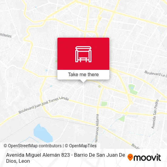 Avenida Miguel Alemán 823 - Barrio De San Juan De Dios map