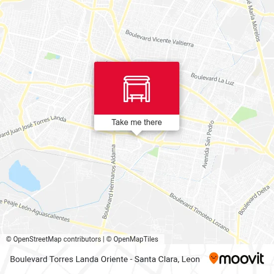 Boulevard Torres Landa Oriente - Santa Clara map