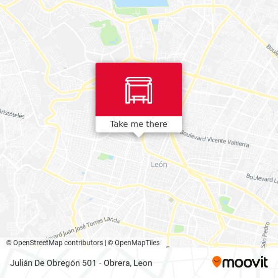 Julián De Obregón 501 - Obrera map