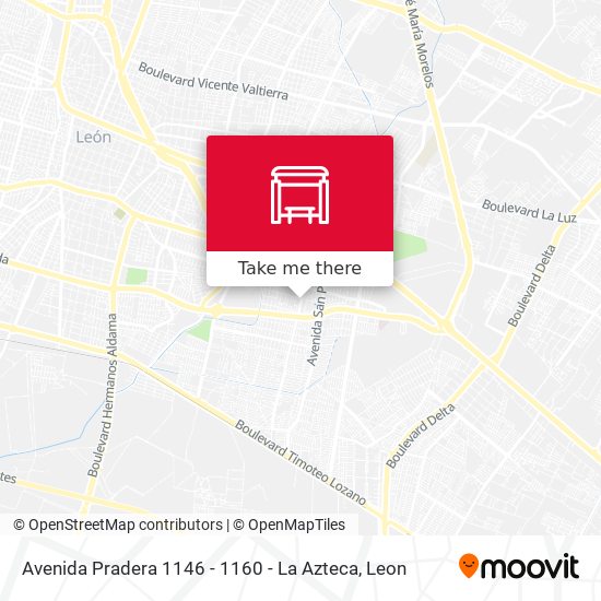 Avenida Pradera 1146 - 1160 - La Azteca map