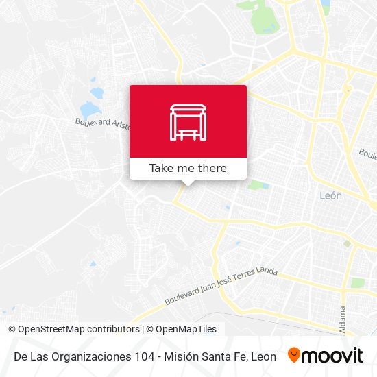 De Las Organizaciones 104 - Misión Santa Fe map