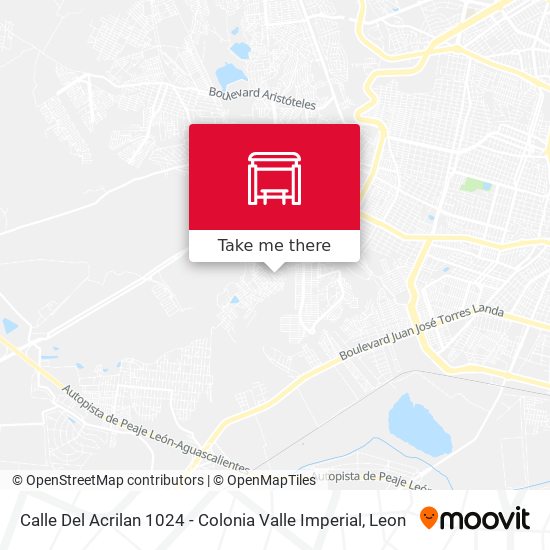 Calle Del Acrilan 1024 - Colonia Valle Imperial map