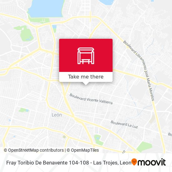 Fray Toribio De Benavente 104-108 - Las Trojes map