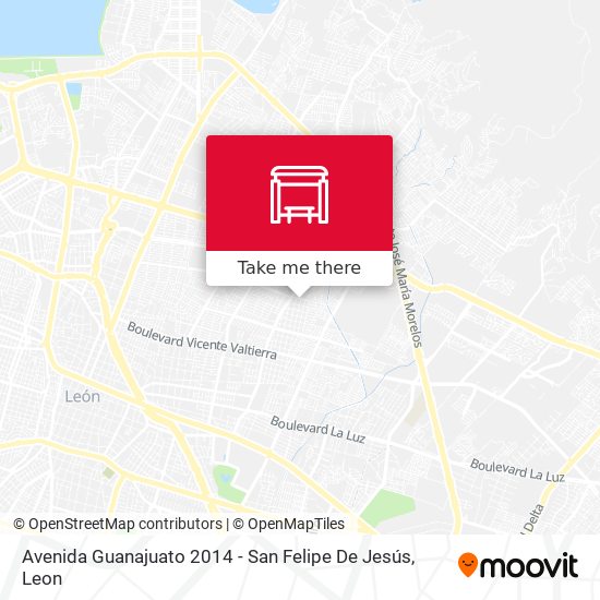 Mapa de Avenida Guanajuato 2014 - San Felipe De Jesús